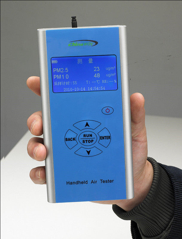 New Handheld Portable Particle Counter PM2.5 PM10 Unit Microgram/Cubic Meter bi