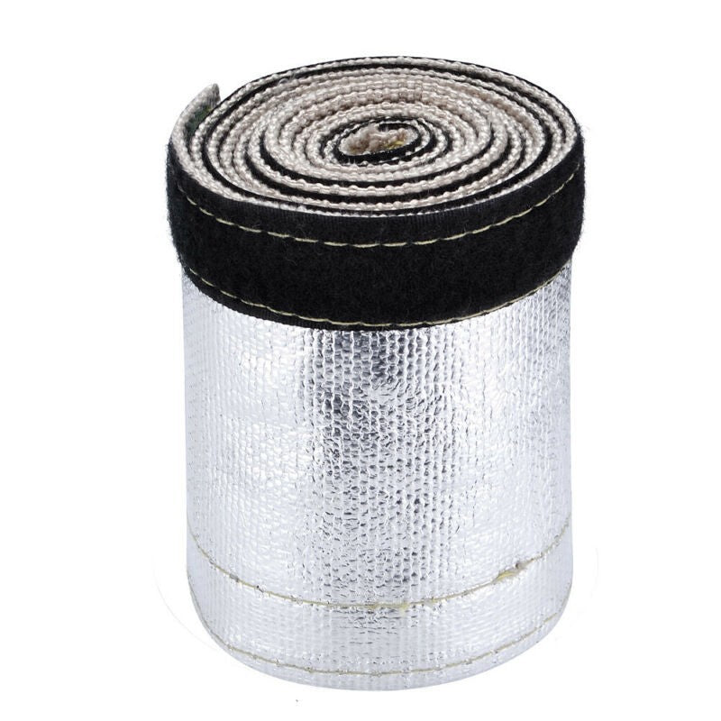 ya 5 8.7 Metallic Heat Shield Sleeve Silver Insulated Wire Hose Cover Wrap 3/4 X 6Ft