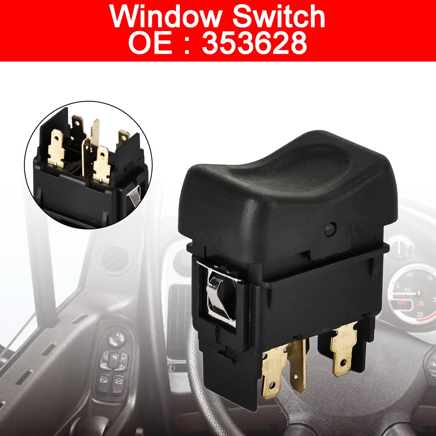 ya 1 8.5.1 Electric Window Switch Button for Scania Serie 3 43-Serie 4-Serie 353628