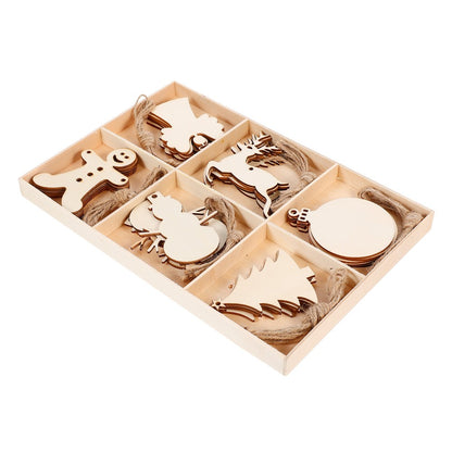 ya 25 30 Pcs Wooden Cutouts Or ments Tree Hanging Decorations