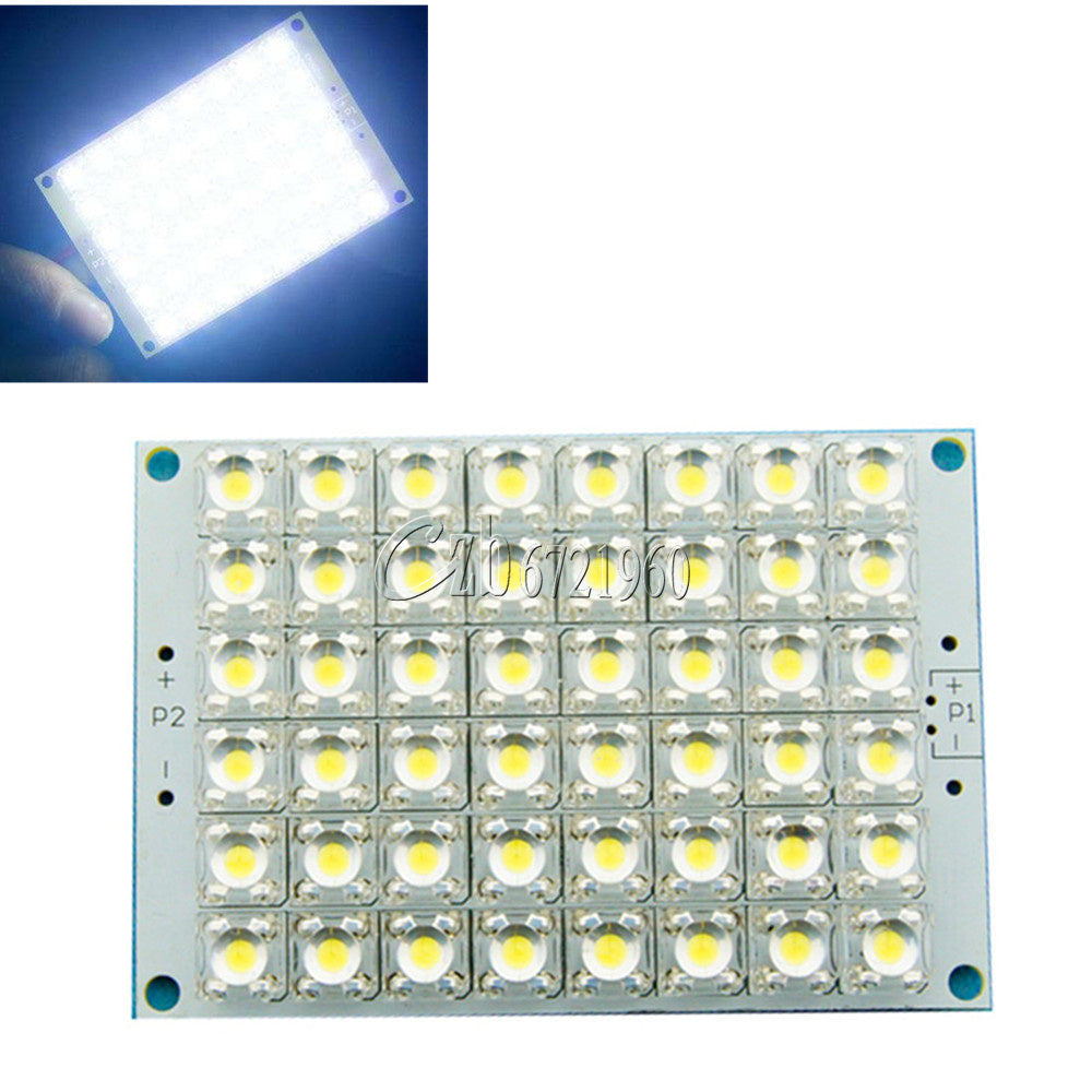 ya 25 Super Bright 12V White Light 48 LED Piranha LED Panel Board Lamp lighting F/ car