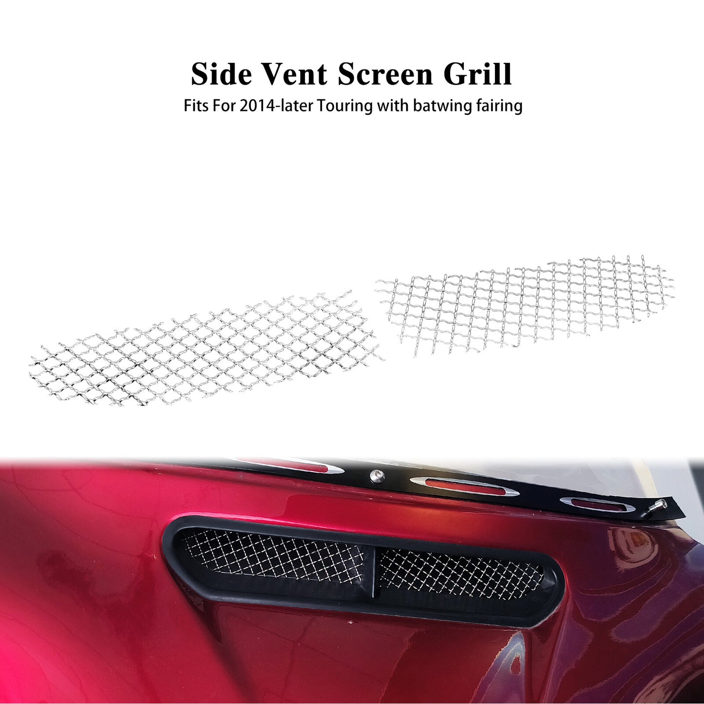ya 5 8.7 Honeycomb Mesh Fairing Vent Screen Grill for Harley Electra Street Glide 14-2023