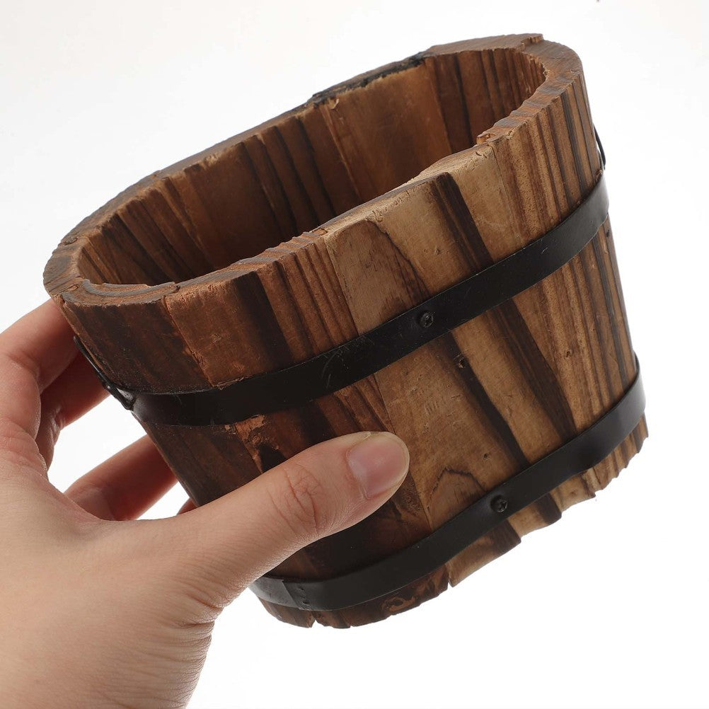 ya 14 Wood Planter Container Indoor Flower Pot Decorative Creative Pots
