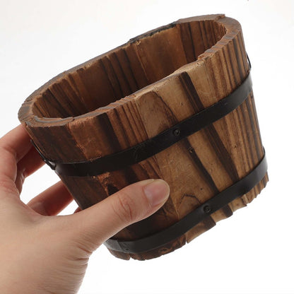 ya 14 Wood Planter Container Indoor Flower Pot Decorative Creative Pots