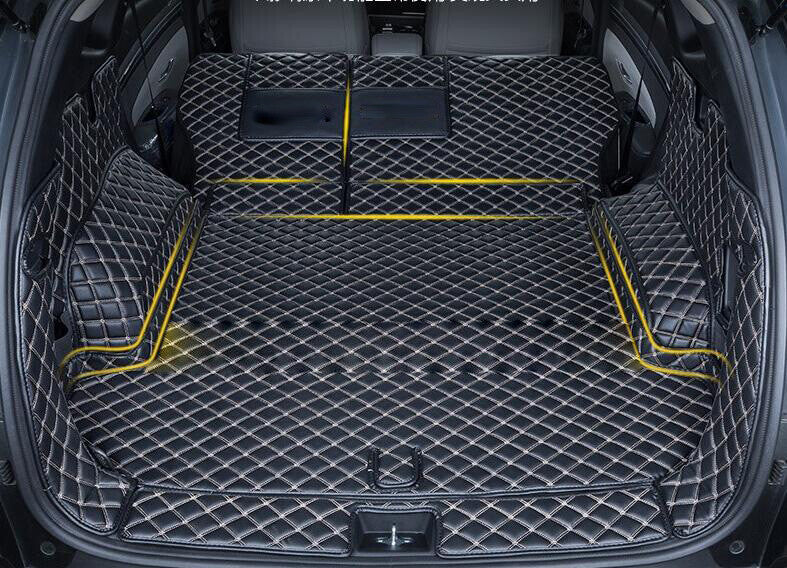 ya 7 6.10.3 Leather Boot Cargo Liner Tray Rear Trunk Floor Mat for Hyundai for Tucson 2016-2020