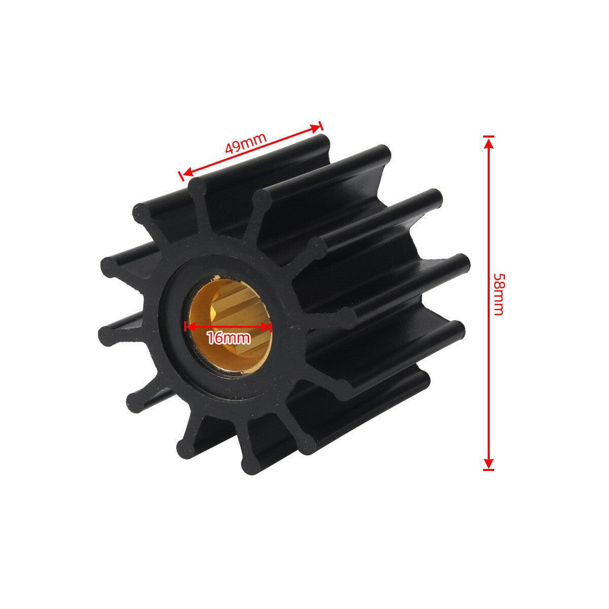 ya 5 8.7 Pump impeller kit replacement 09-812B-1 suitable for Johnson F6 series F6B-9 102480501