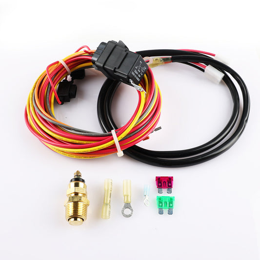 ya 12 5.22.2 185 On/165 Off Thermostat 40A Dual Electric Cooling Fan Wiring Relay Installation Kit 