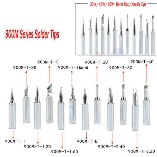 Soldering Tip Pure Copper Inner Core Electric Iron Head 900M Series Solder Tips
