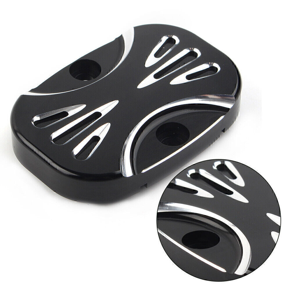 ya 4 6.17.2 CNC Cut Rear Brake Master Cylinder Cover for Harley Electra Glide Road King FLHT
