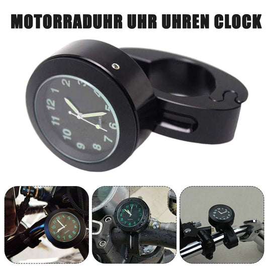 ya 2 7.16 Motorcycle Universal 7/8 Inch 1 Inch Cruiser Handle Bar Mount Clock Watch Waterproof