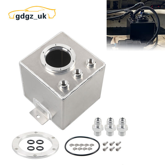 ya 27 7.2 Silver 2L Car Fuel Swirl Surge Pot Tank Aluminium Surge Tank for 044 Fuel Pump