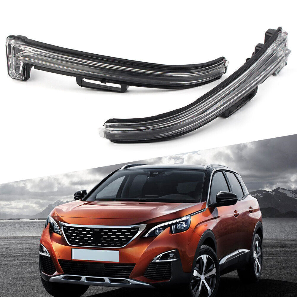 ya 7 6.10 2pcs Side Rear View Mirror Turn Signal light Fit for Peugeot 3008 2017-2020