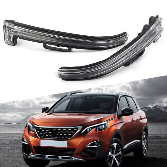 ya 7 6.10 2pcs Side Rear View Mirror Turn Signal light Fit for Peugeot 3008 2017-2020