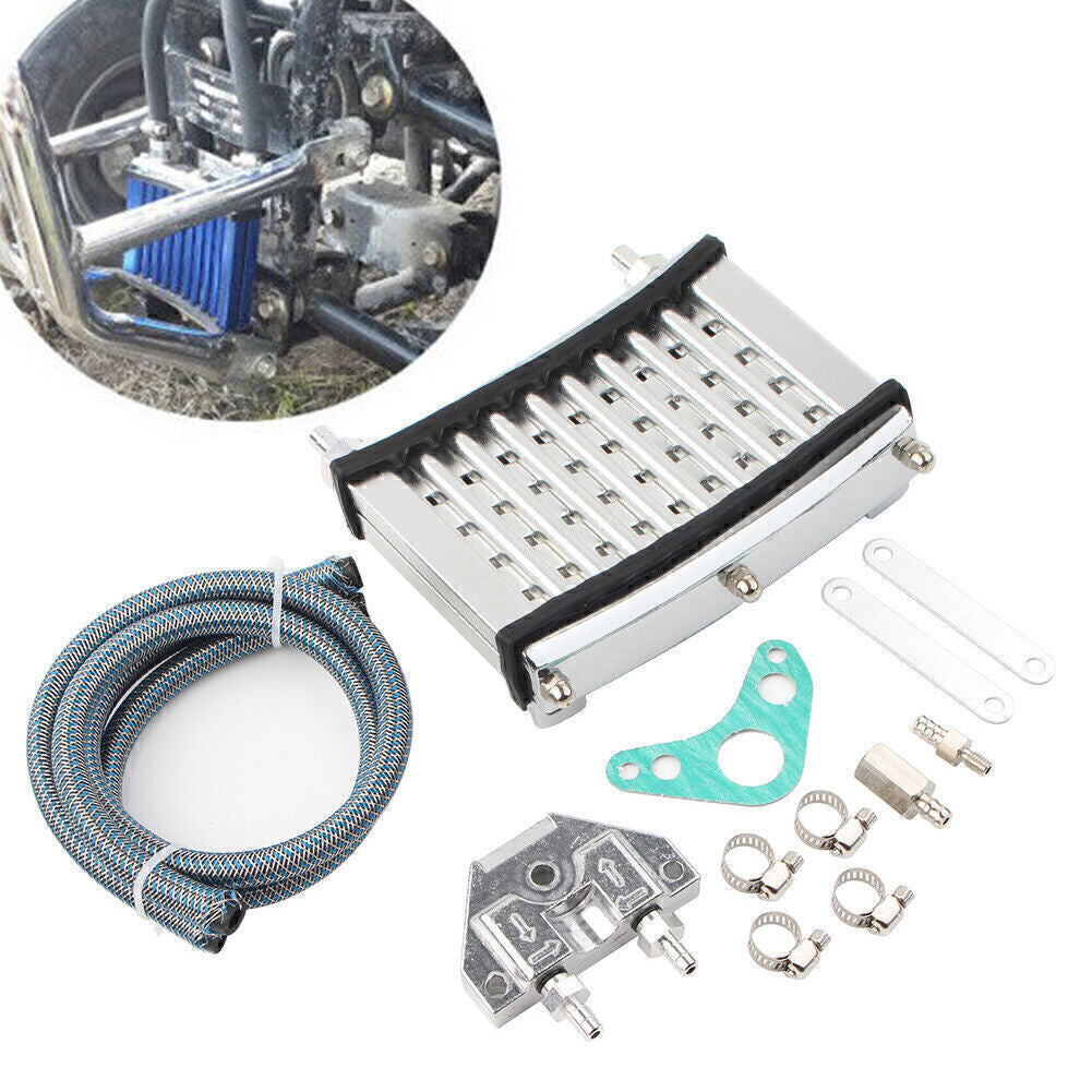 ya 5 8.7 Oil Cooler Cooling Radiator Silver For 125cc 140cc 150cc Motor Dirt Pit Bike ATV