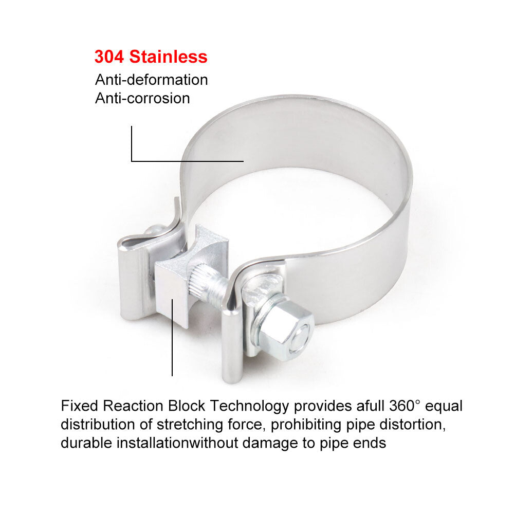 ya 1 6.30 2 Pack 2.25 Inch 2.25 Inch Stainless Steel T304 Narrow Band Clip Buckle Type