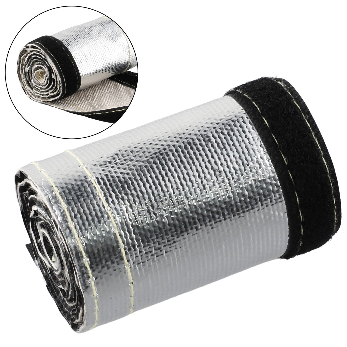 ya 5 8.7 1x Metallic Heat Shield Sleeve Protector Insulated Wire Hose Cover Mat Wrap Tube