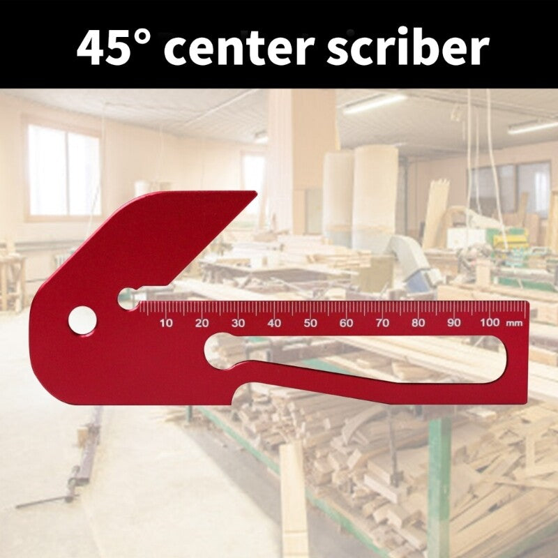 ya 14 Centering Square Round Bar Mark Finder 45/90 De Right Angles Line Gauge
