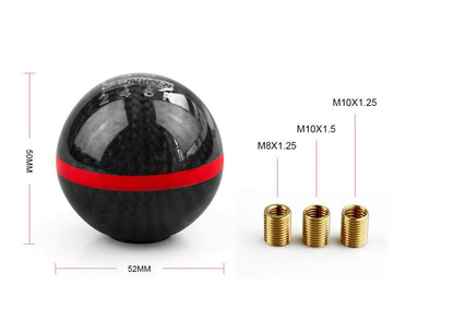 ya 1 8.12 baidi Car Shift Knob 5 Speed Mugen Red Carbon Fiber 1.50 Thread Pattern for 