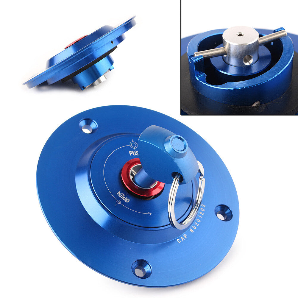 ya 5 8.7 Fuel Filler Cover Gas Tank Cap w/Key for Suzuki GSXR1000/600 750 Hayabusa Blue