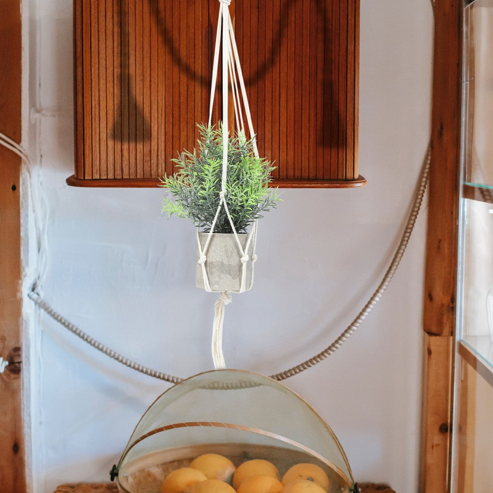 ya 14 4pcs malist Macrame Indoor Hanging Planter Rack Indoor and Outdoor Planter
