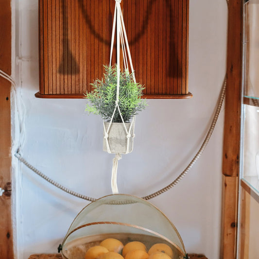 ya 14 4pcs malist Macrame Indoor Hanging Planter Rack Indoor and Outdoor Planter