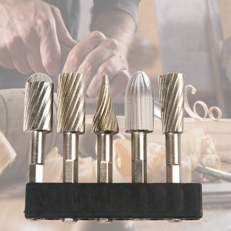 ya 25 5 Pcs Rotary Rasp Cutter Files 1/4 Burrs Rotary File Rotary Tool for Engraving