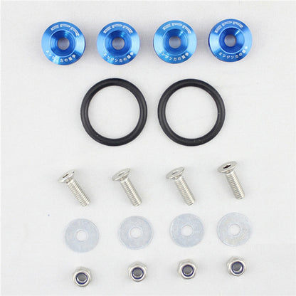 ya 5 8.7 8-Pack Car Trunk Fender Quick Release Fasteners Anti-Crush Hatch Kit Black JDM
