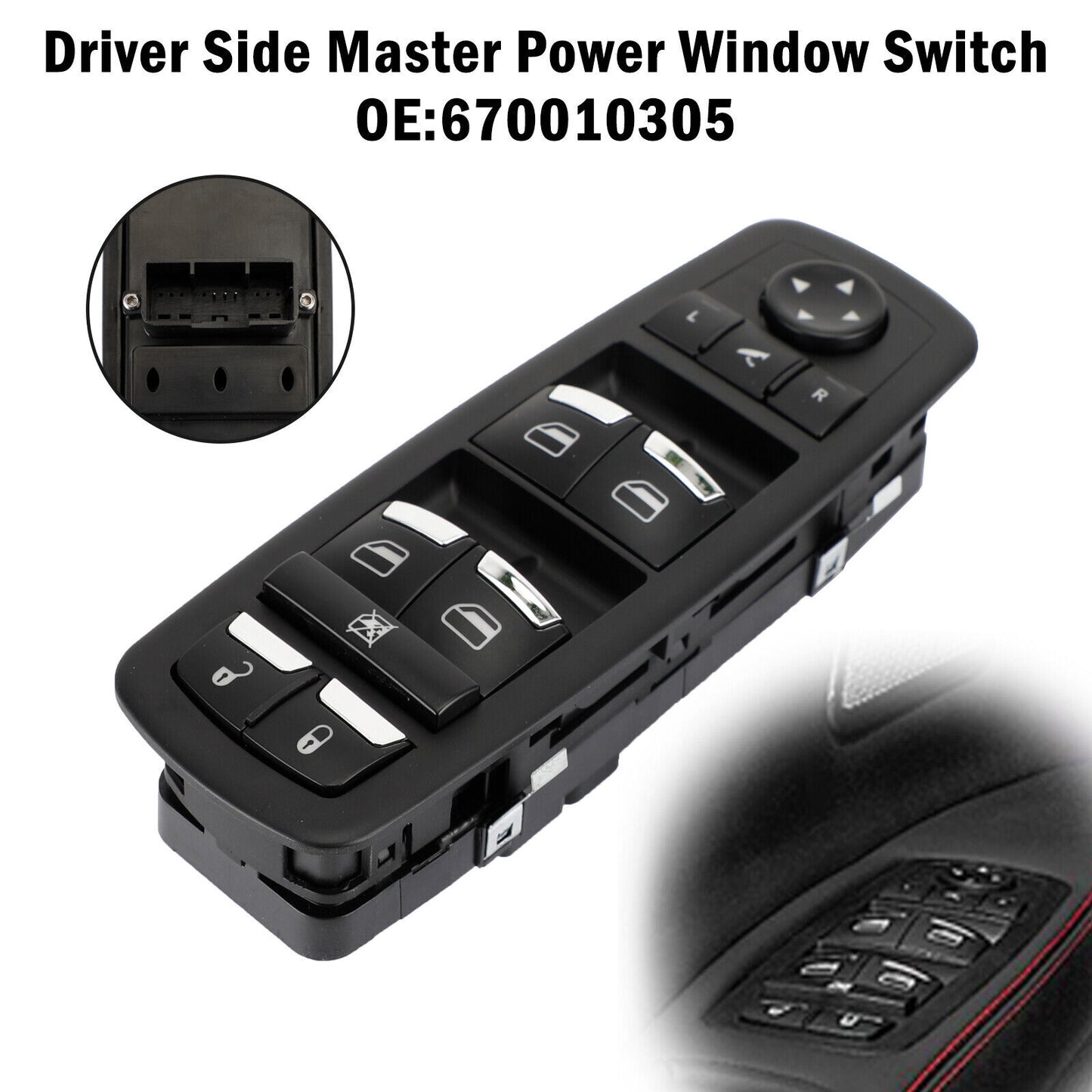ya 1 8.5.1 Driver Side Master Power Window Switch 670010305 for Maserati Ghibli 2014-18