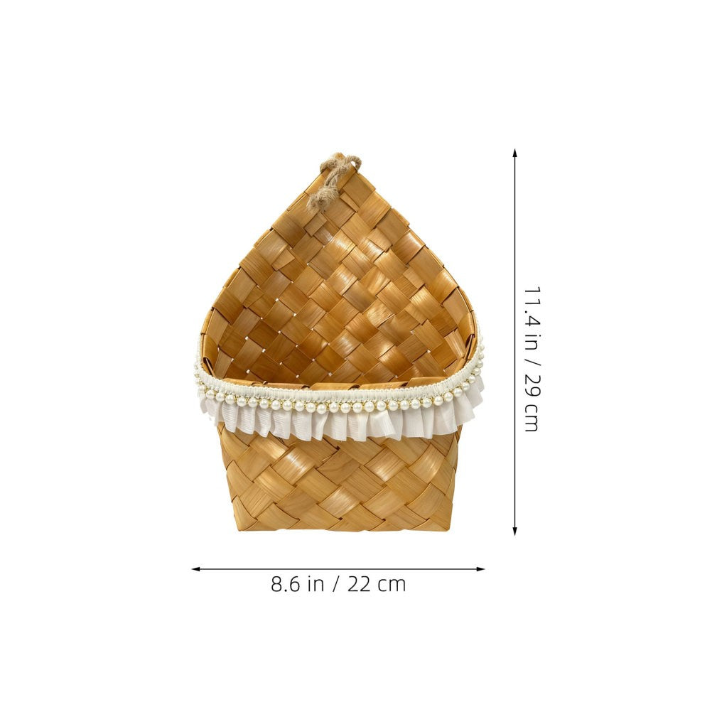 ya 14 Woven Flower Basket Decorative Wall Baskets Rustic Hanging Willow