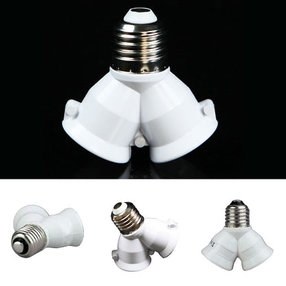 ya 14 E27 To 2E27 Lamp Holder One Point Two Adapter Light Bulb Base Stand Holder