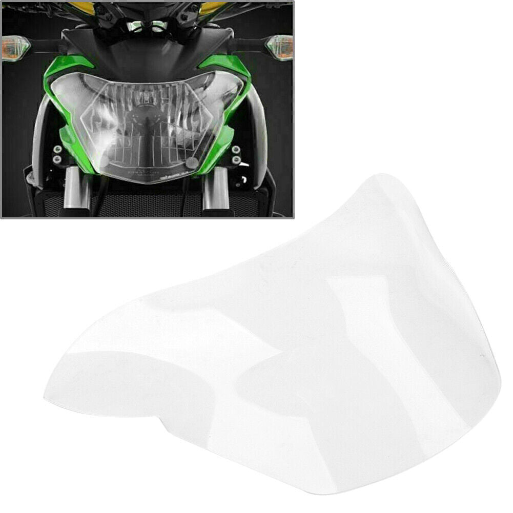 ya 4 6.22 Front Headlight Guard Shield Screen Lens Cover for Kawasaki Z650 2017-2018 Clear