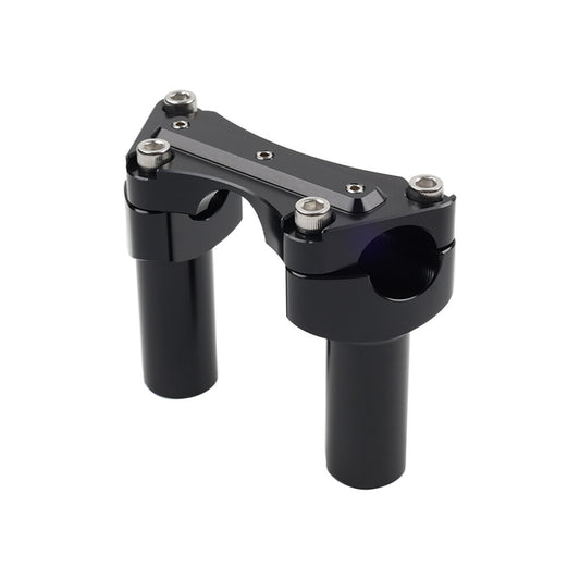 ya 2 6.30 3.5 Straight Handlebar Riser & Top Clamp Black for Harley Dyna Tour Road Glide