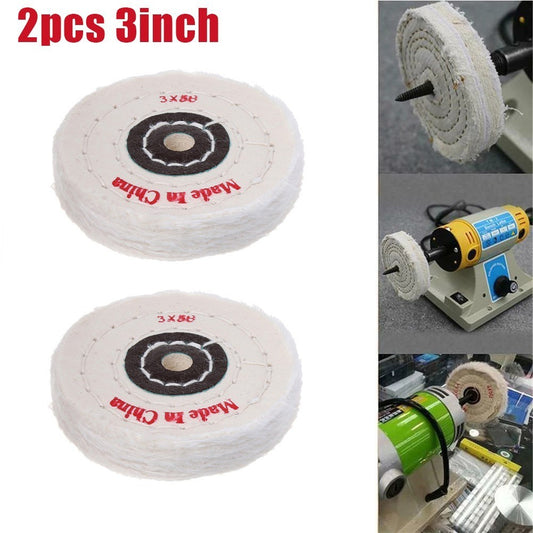 ya 17 2pcs 3-inch Cloth Buffing Polishing Wheels Buffer Polish Jewelry Grinder Pad