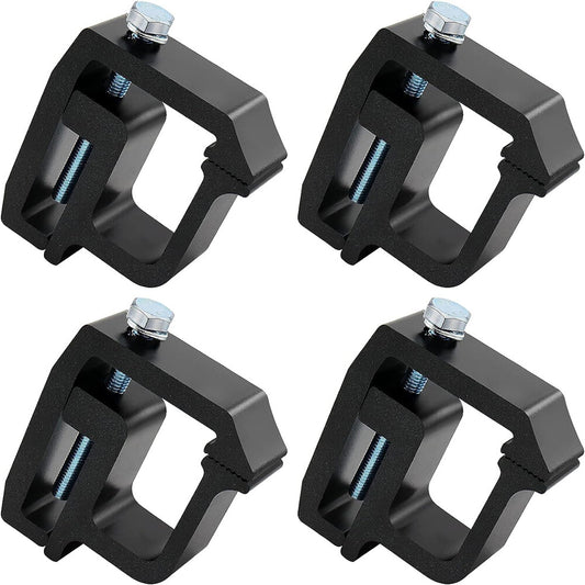 ya 8 5.27 4-Pack Clip-On Truck Lid Mount Camper Shell Mount Heavy Duty Aluminum Black 