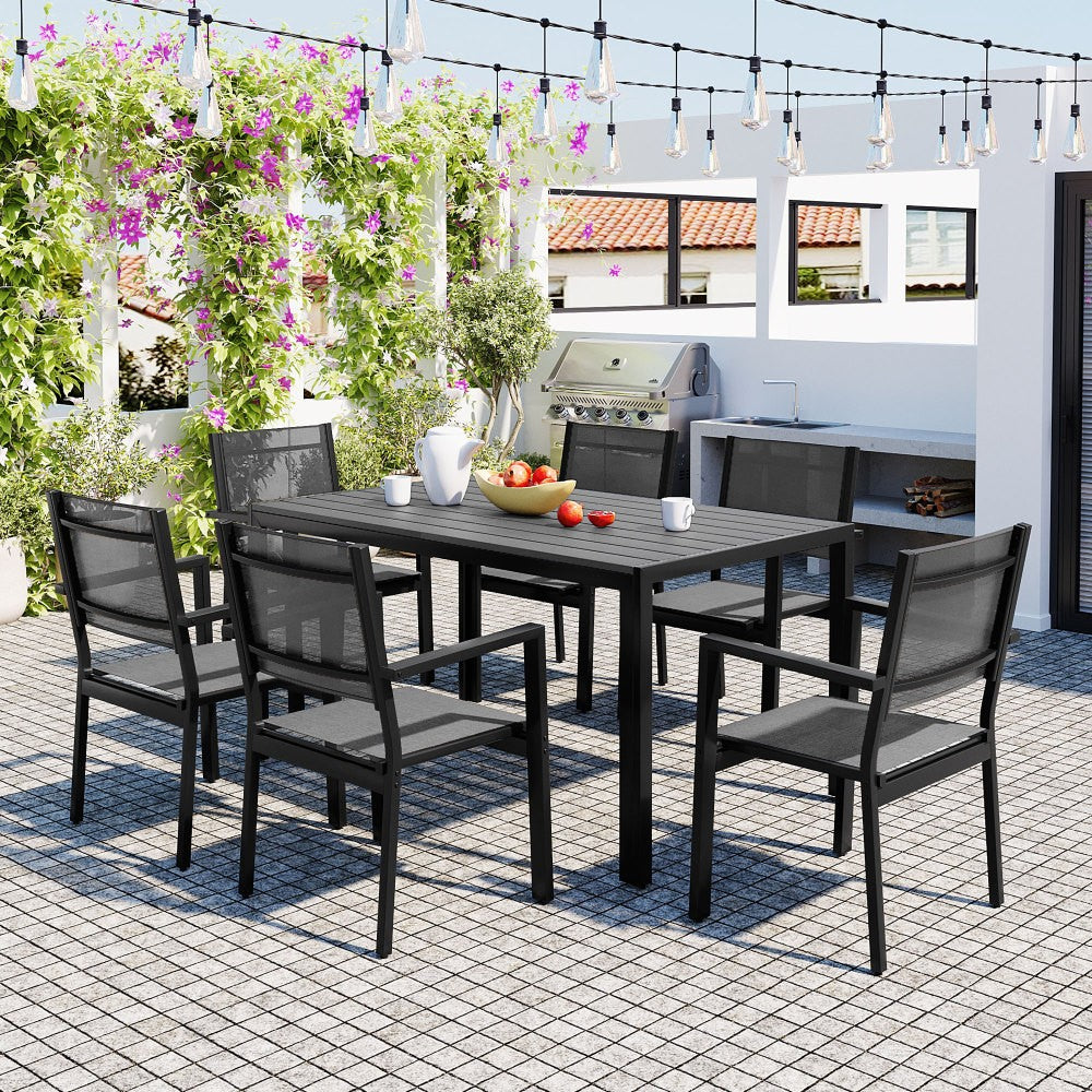 ya 28 Gray High-quality Steel Outdoor Table and Chair Set, for Patio