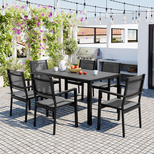 ya 28 Gray High-quality Steel Outdoor Table and Chair Set, for Patio