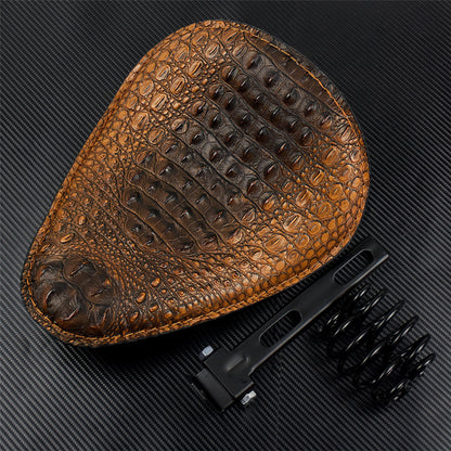 ya 5 8.7 Alligator Emboss Solo Driver for SEAT + Black Mounting Fit for Harley Bobber Chopper