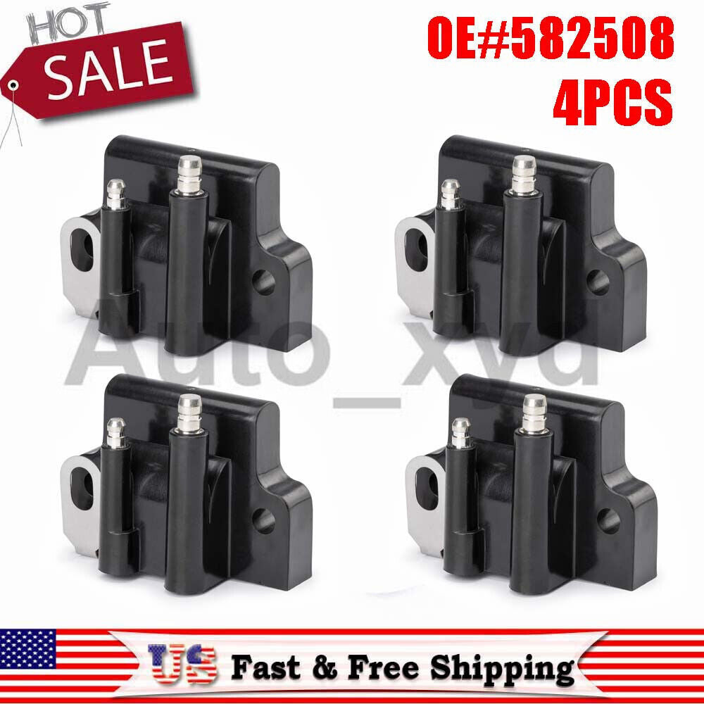 ya 3 6.25 4PCS Ignition Coil For Johnson Evinrude 582508 18-5179 183-2508 Outboard Engine