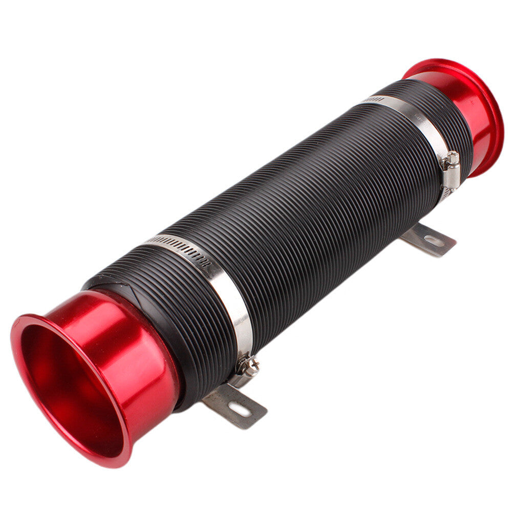 ya 5 8.7 3 Inch 76mm Flexible Car Cold Air Intake Hose Filter Tube Telescopic Tube Red