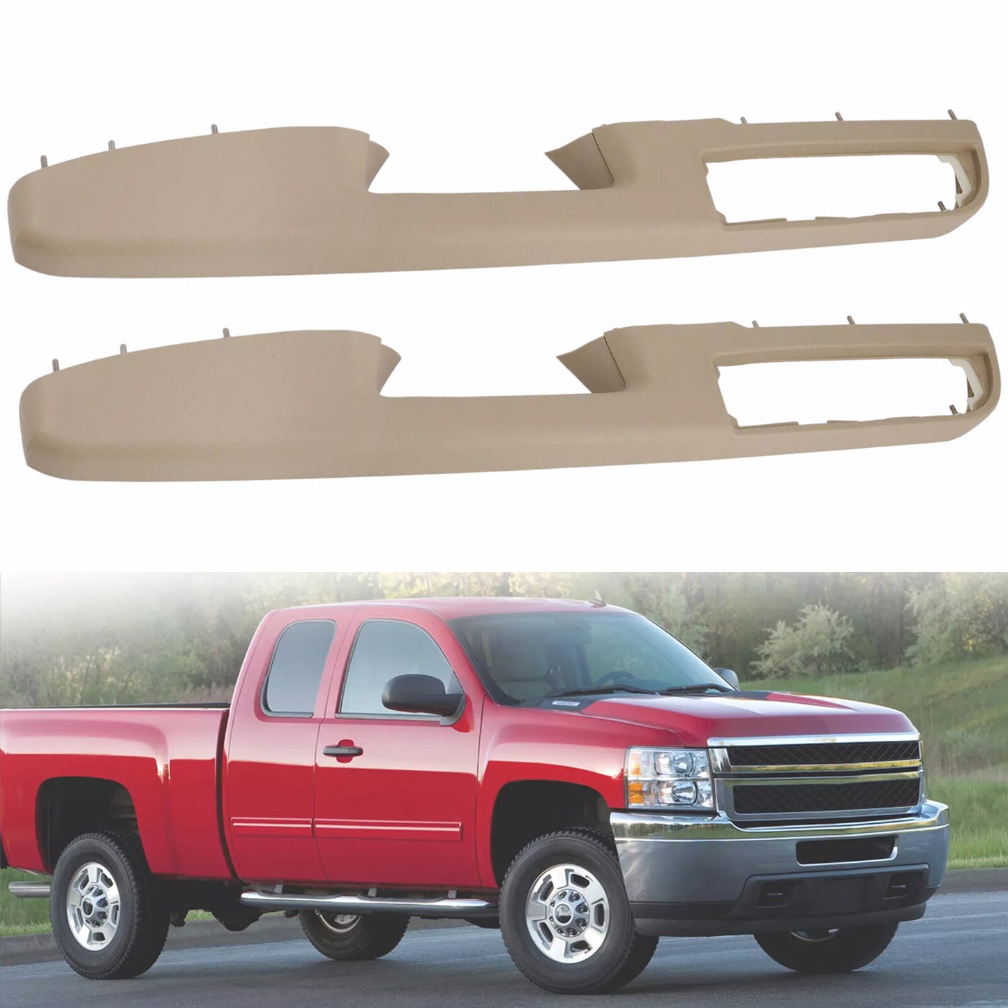 ya 5 8.7 80995 Front Door Armrest Repair For 10-13 Tahoe for Silverado Tan Left &RightO7