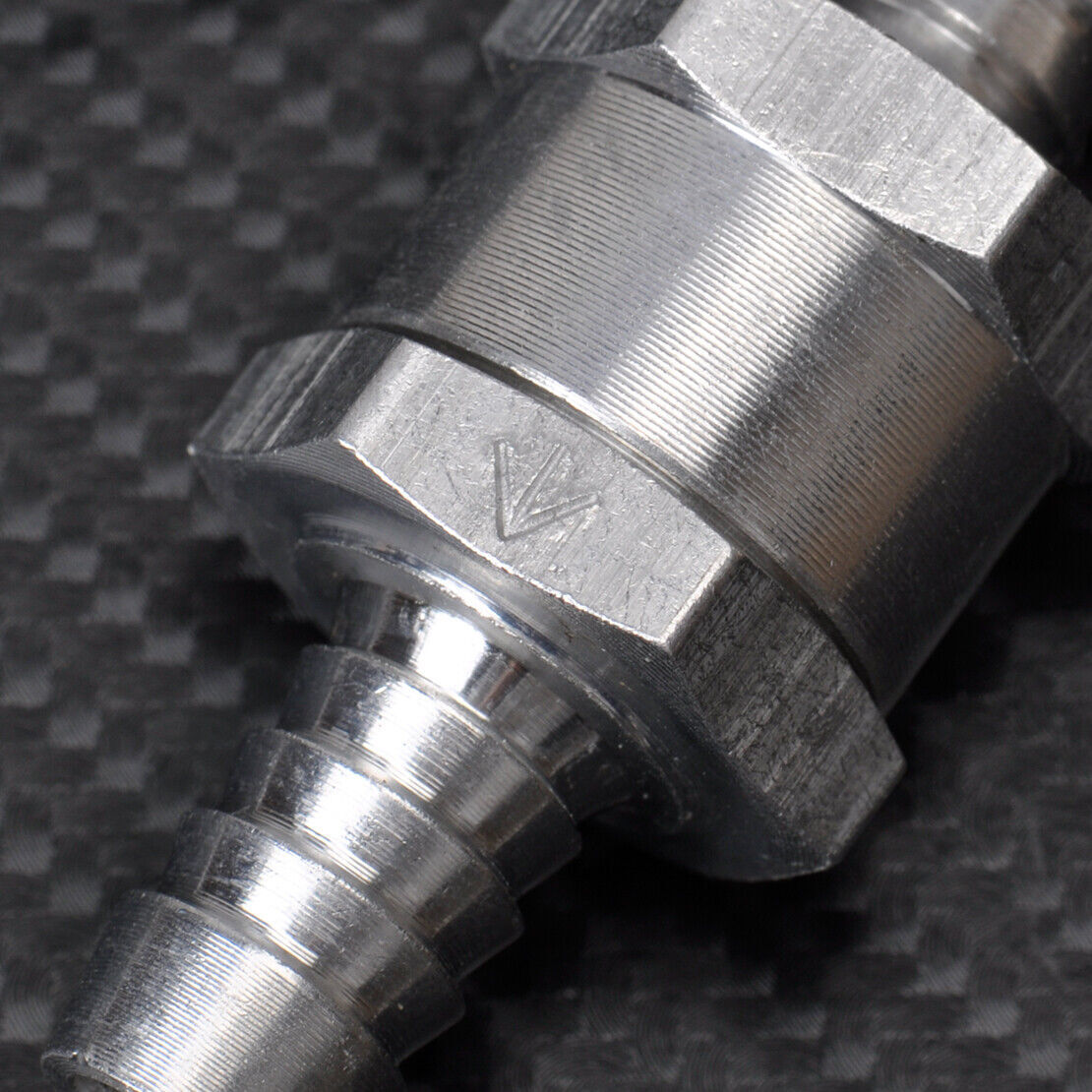 ya 1 8.5.4 Aluminum Alloy 5x 10mm 3/8 Fuel Non-Return One Way Check Valve Gasoline Diesel