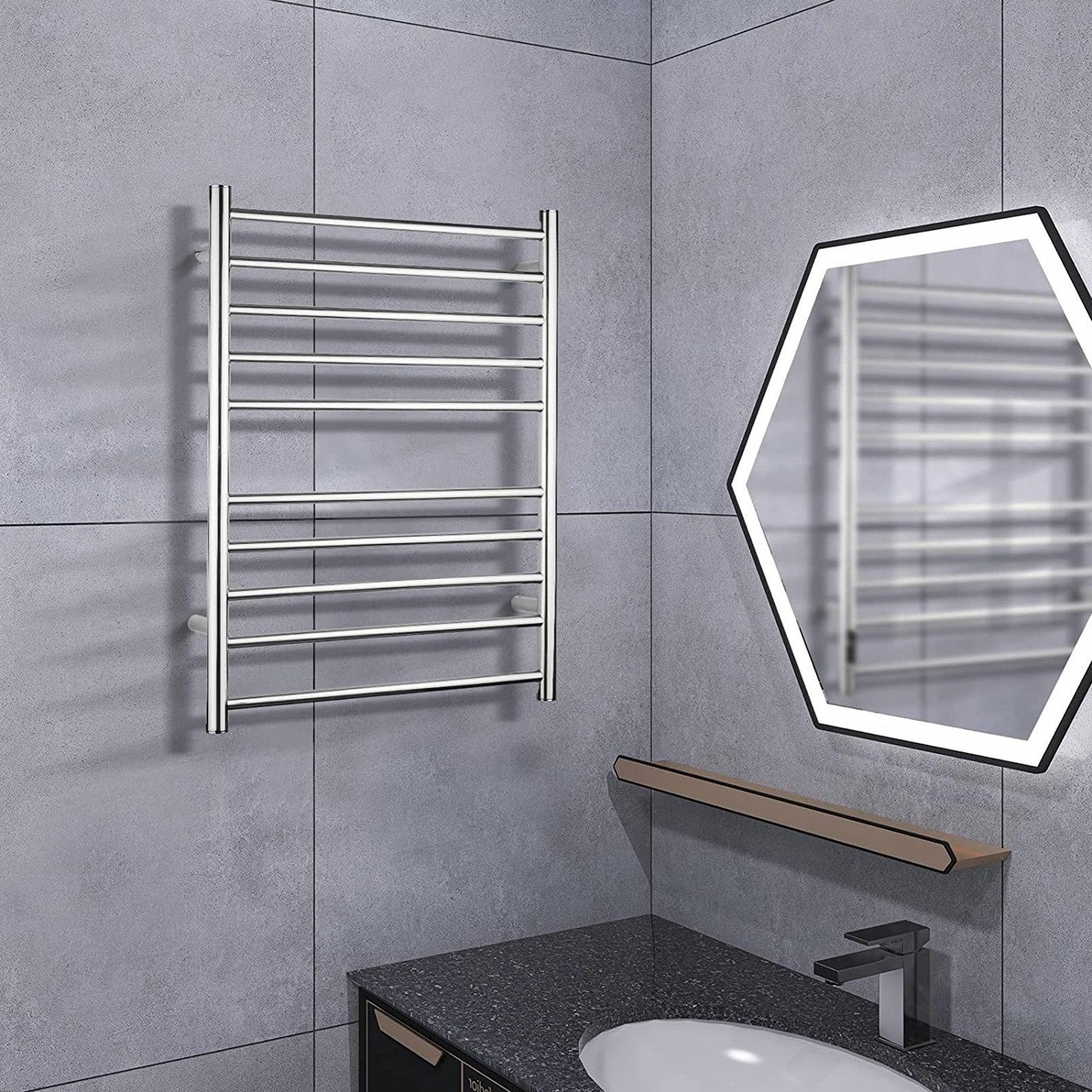 ya 28 For Bathroom Wall Mounted 10 Stainless Steel Bars Electric Heated Towel Rack