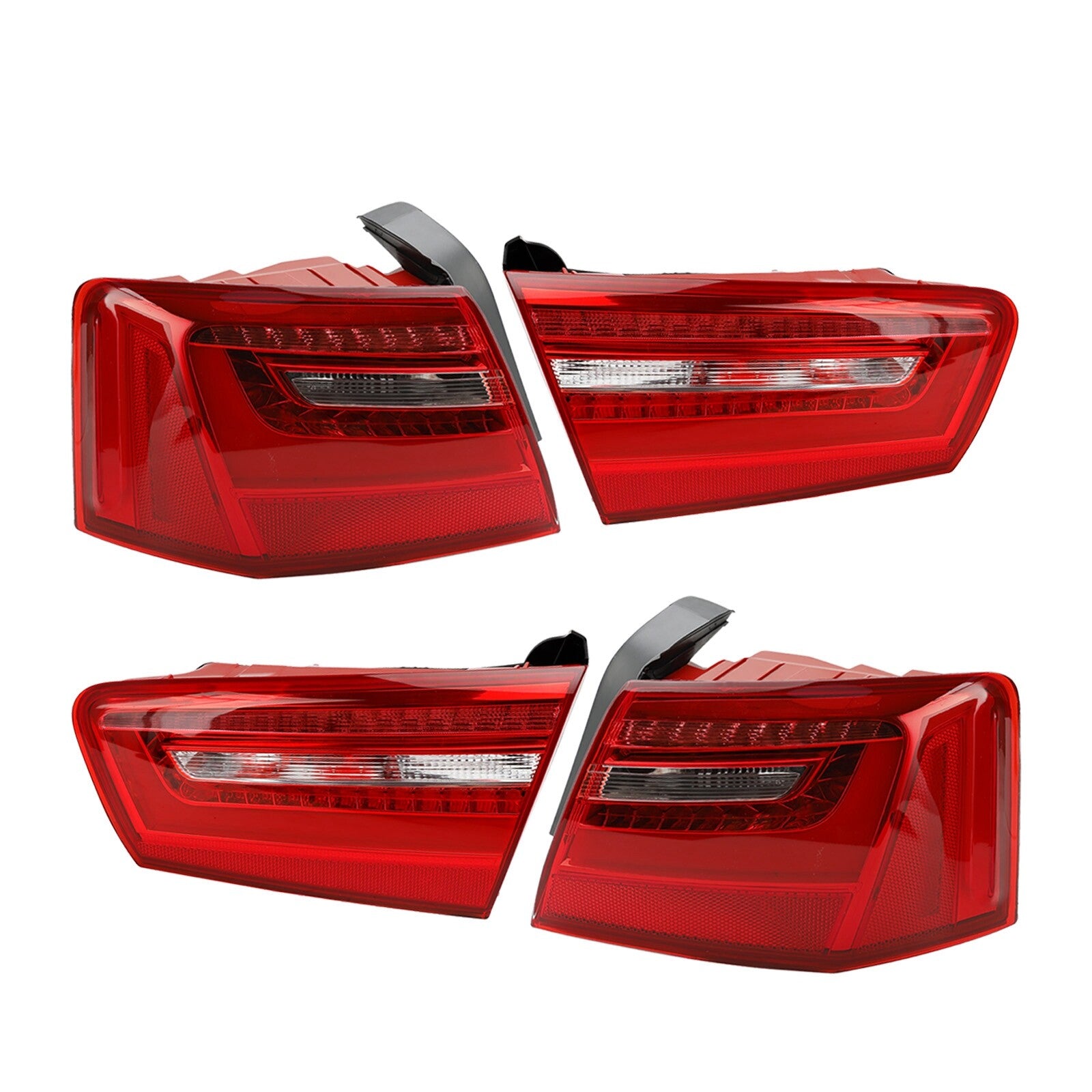 ya 1 8.5.4 Car 4pcs Inner Outer LED Taillight Brake Light for AUDI A6 2012-2015 U1