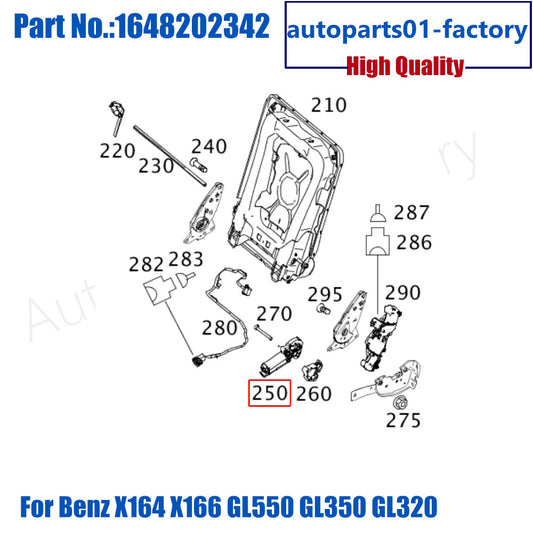 ya 1 7.2 3rd Third Row for SEAT Motor 1648202342 for for benz X164 X166 GL550 GL350 GL320 GL450
