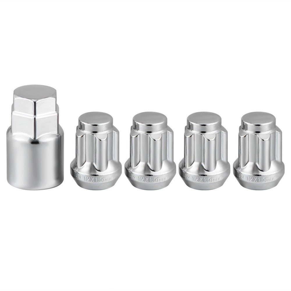 ya 8 5.27.2 4pcs Universal Wheel Lock Lug Nuts Anti Theft Locking Nuts with 1pc Sleeve