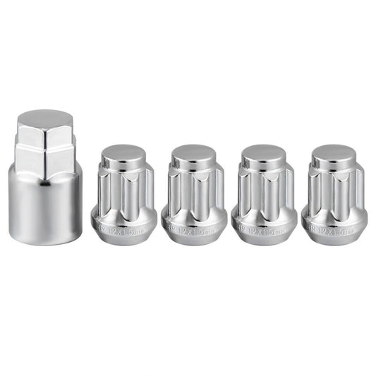 ya 8 5.27.2 4pcs Universal Wheel Lock Lug Nuts Anti Theft Locking Nuts with 1pc Sleeve
