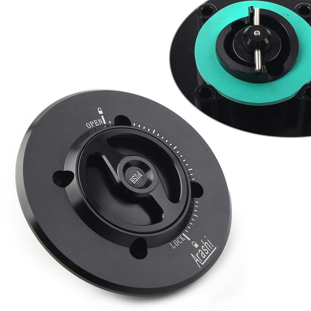 ya 2 6.30 Black Keyless Fuel Gas Tank Cover Cap For APRILIA RSV1000 RSV4 APRC R Tuono V4R