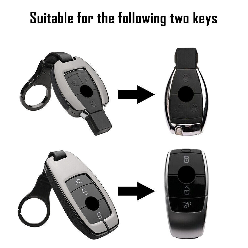 ya 5 8.7 Remote Key Fob Cover Case for Mercedes-benz V A B C E G S Class Silver Red Car