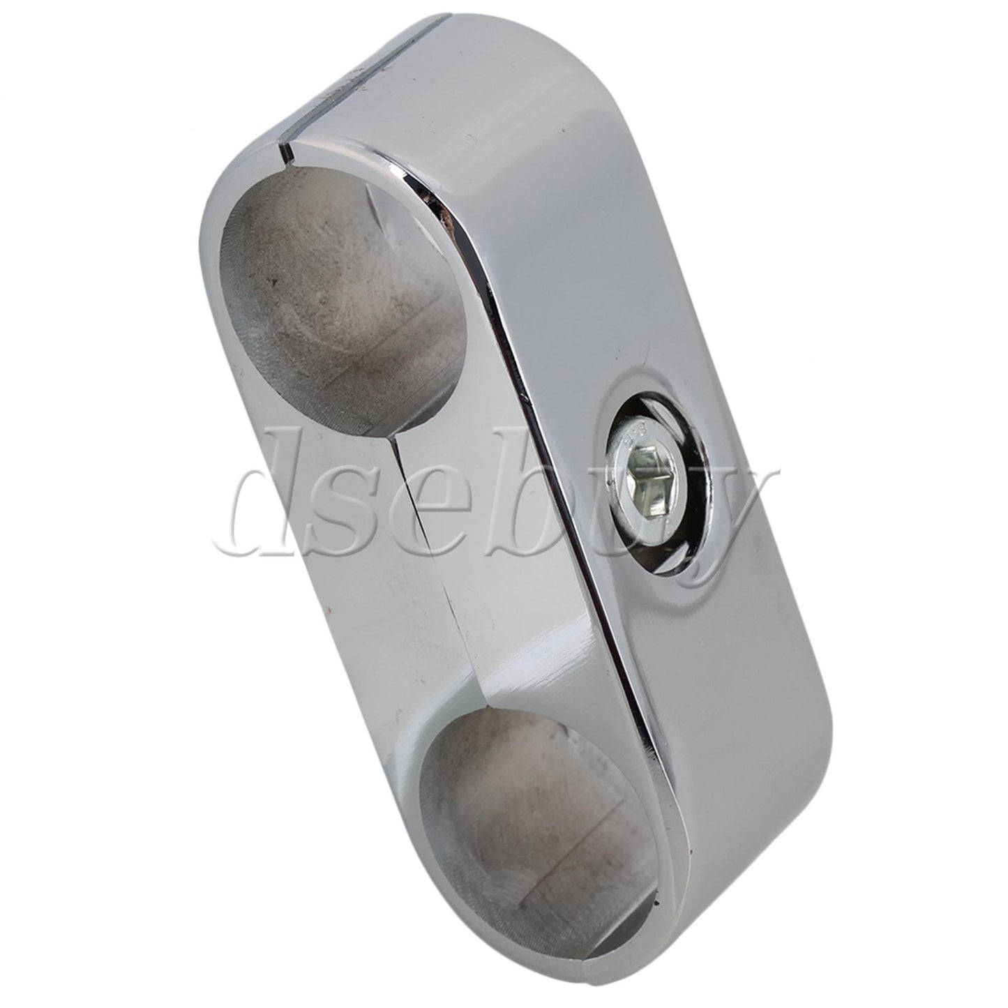 ya 14 2pcs Display Fittings Drying Rack Tube Two-way Connector 82x25mm Silver
