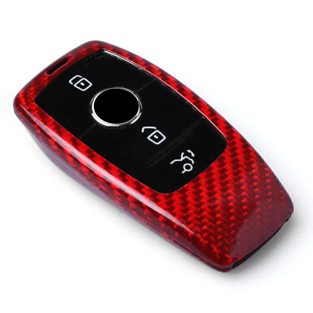 ya 5 8.7 Red Carbon Fiber Remote Key Fob Cover Case Fit for Mercedes-benz E W213